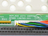 Compaq 146763-001 PCB close-up showing 'REPLACE WITH COMPAQ SPARE 146763-001' silkscreen label and ribbon cable connector