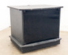 Multimedia TV cabinet – front right three-quarter view with doors closed showing corner profile and plinth base wear