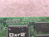 Creative Labs CT7120 PC-DVD model label close-up on PCB showing MODEL: CT7120 and CREATIVE PC-DVD silkscreen with DXR2 chip
