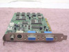 Creative Labs CT7120 DXR2 PCI DVD decoder card — front bracket view showing S-Video, composite, and dual VGA connectors
