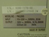 Minuteman PML2000 rating plate label showing P/N 9200-7170-00, Model PML2000, Input 110-120V 50/60Hz 20A, Output 120V 50/60Hz 16.7A 2000VA, Made in Taiwan