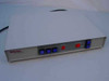 Raritan MCPS16 16-Channel KVM Master Console – front panel angled view showing blue and red illuminated push buttons