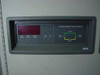 Emerson AP340 UPS – close-up of front control panel showing Uninterruptible Power System display with Input Status, Output Status, Battery Status indicators and power flow diagram