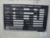 Emerson Computer Power AP340 UPS – rear rating plate showing 30kVA, 208/120V, 3-phase, 88A, 24kW, Part No. 07-733340-01, Model AP340, UL Listed 76J0