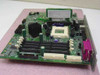 Dell MX-06F067 motherboard — top-down view showing Socket 423 CPU socket, heatsink, RIMM slots, and power connectors
