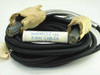 Eureka Superflex 150 KVP X-Ray Cable Assembly 21 ft — full coiled cable with both wrapped 4-pin connectors and original paper label visible