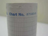 Close-up of Esterline Angus chart paper roll edge showing printed label reading Chart No. 37020-X and sprocket feed holes