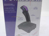 Performance SV-200 PC Mission Joystick retail box feature callouts: two fire buttons, auto centering, X/Y trim controls, ergonomic grip, suction cup base