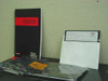 Racal InterLan NI6510-10BT 10BT Adapter Cards Installation Manual and driver floppy disk close-up