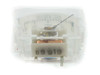 Modutec ME DVV 100 U panel meter rear view showing movement coil, terminals, and date code B9919
