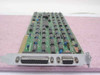 DTK PII-124 ISA color printer card – angled front view showing two DB25 and one DB9 bracket connectors and full-length PCB populated with ICs