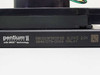 Intel Pentium II SL2WZ label closeup showing B80523P350512E, SL2WZ, 2.0V markings and Malaysia country of manufacture