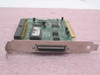 Future Domain TMC-3260 PCI SCSI Host Adapter front view showing internal 50-pin IDC connector and external DB25 SCSI port with bracket