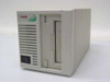 Exabyte FS4000 external 8mm SCSI tape drive – front view showing power switch, tape slot, and Exabyte logo