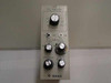 Gould 13-4615-105141 DC Amplifier plug-in front panel showing volts full-scale selector knob, x1/x100 switch, zero suppression vernier knob, sensitivity knob, and filter Hz switch
