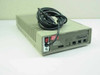 Motorola Codex 2264 Data Modem – rear panel view showing red power switch, 25-pin DB25 connector, and two RJ-11 modular phone jacks with power cable attached