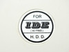 Close-up of label on Cybernet VP-15 caddy reading FOR IDE (40 PINS) H.D.D.