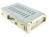 Cybernet VP-15 MR001002 IDE hard drive caddy tray – top and front angled view showing vented metal lid and beige plastic frame