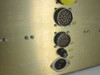 Hughes 3275720 PAM Decommutator – close-up of rear mil-spec circular connectors J27, J28, XF1, and J33