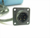 4-pin panel-mount connector closeup on Filter Chem M1294K16 motor showing gold contact pins and square flange mount