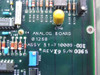 Analog Devices Analog Board close-up of PCB silkscreen label reading ANALOG BOARD 01238, ASSY 31-710009-001, REV X9, S/N 0065