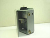 Hoffman A-1210CH enclosure – door open showing Omron S3S-B10-US controller, alarm light, and internal wiring on DIN rail