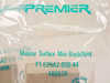 Close-up of Premier packaging label showing product name Modular Surface Mini-Block 8pin, part number PT-625A2-8SB-44, and catalog number 480879