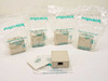 Lot of 5 Premier PT-625A2-8SB-44 RJ-45 8-pin surface mount mini block wall jacks in original sealed Premier packaging with one unit opened showing jack and mounting hardware
