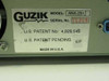 Guzik ANA-251 label showing model number, serial number, US Patent 4829545, Made in USA
