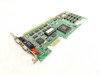 Western Digital 61-603145 16-bit ISA video card – angled front view showing ISA edge connector and component side with 9-pin and 15-pin bracket connectors