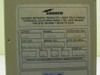 Andrew TRR 8218L rating plate showing Series TRR, Model 8218L, Part No. 301-0156-02, Hardware Rev 4799, Date of Mfg 23-Aug-94, 115V 60Hz 0.03A 5W, Fuse 0.55B