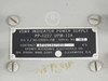 AN/UPM-12A nameplate: VSWR Indicator Power Supply PP-1227, 115V/50-1000Hz/1-phase, Serial No. 183, Contract AF04(647)210, Sperry Microwave Electronics Co.
