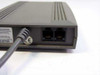 Supra SupraExpress 33.6 modem — rear port panel close-up showing dual RJ-11 phone jacks, power connector, and CE mark label