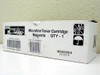 QMS 1710144-003 Magicolor CX Microfine Toner Cartridge Magenta — box side view showing QMS Magicolor CX branding, part number barcode, and lot code 883B9M