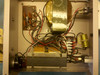 Rudolph Model 600 Power Supply – interior view showing transformer, rectifier board, filter capacitor, and internal wiring