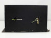 RF Interonics RF2910 Bay Filter Assembly – rear panel view with two wired lead pass-through holes