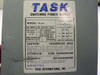 Task International TK-823 label showing model number, 230W DC output, AC input specs and multi-rail voltage outputs
