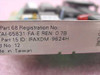 Aceex 9624H modem bracket label close-up — FCC Part 68 registration TAI-65831-FA-E, FCC Part 15 ID IFAXDM-9624H, Made in Taiwan