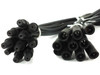 Close-up of MC3 male and female connector ends — bundled group of 10 male (left) and 10 female (right) connector housings