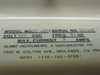 Climet CI-221 rating plate label — Model CI-221, 120 VAC, 60 Hz, 5 Amps max, Climet Instruments A Venturedyne Co., Redlands CA