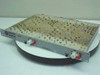 CCI DDP-1819-HP-1 Dual Duplexer angled top view showing full rackmount chassis and RF filter assembly with red connector caps