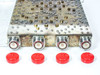 CCI DUP-1819-2-1 duplexer close-up of 4 N-type female connectors with red protective caps removed