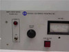 Physical Electronics PHI 20-025 Sample Heater Control front panel close-up showing Sample Heater Control label, PHI logo, Power indicator, Voltage Adjust knob, Volts DC meter, and High Voltage On switch