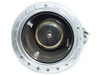 Interior view of conflat flange base showing cold head second-stage cold finger, cryogenic radiation shield, and bolt-circle pattern