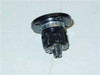 Collimator end fitting of STU600F showing AR COA label on black flanged mount with threaded connector body