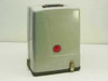DeJur Amsco aluminum carry case exterior with De Jur Amsco emblem on front latch