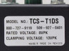 Northern Technologies TCS-T1DS label showing model number, rated voltage 8VPK, clamping voltage 13VPK, and Made in Mexico marking