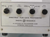 Photo Research Spectra 900-OP-C FilmGate Photometer front panel close-up showing Off/On, Dial Dimmer, Zero, range selector, and Zero Adjust knobs with Kollmorgen branding