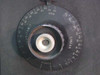 Elicon Ultradrive 600 logarithmic/linear exposure control dial — large rotary dial with dual scales (logarithmic and linear) and open-position markings, showing lens aperture port at center