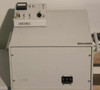 Lexel Laser XL-3000 controller unit with front-panel meters, key switch, HV and laser controls, and Lexel Laser Inc. badge on power supply cabinet top